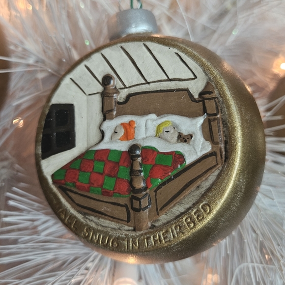 Ornaments~ Vintage one-of-a-kind Christmas set of 12 hand painted - Picture 6 of 16